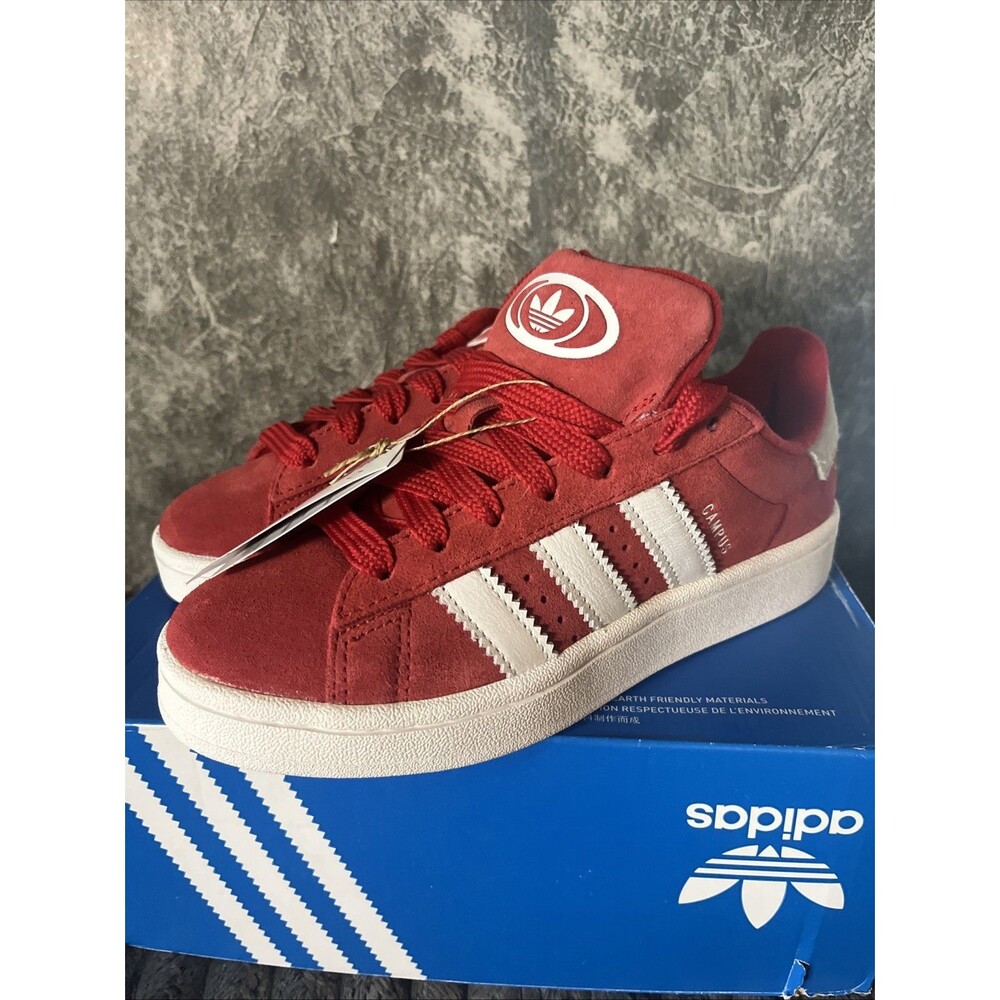 Adidas Campus Red 4.5Y Kids Shoes New